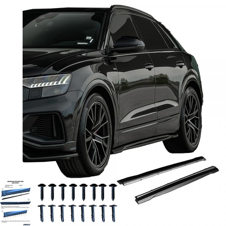 Preview: Upgrade Design Seitenschweller Set passend für Audi SQ8 / Q8 MK1 18+ Hochglanz schwarz