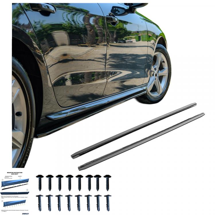 Preview: Upgrade Design Seitenschweller Set passend für Audi A4 B9 Facelift 19-24 Hochglanz schwarz