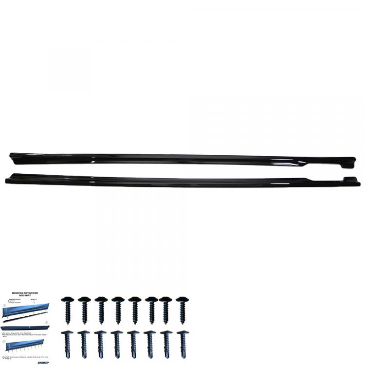 Preview: Upgrade Sport Design Seitenschweller Set passend für BMW 4er G26 20+ Hochglanz schwarz