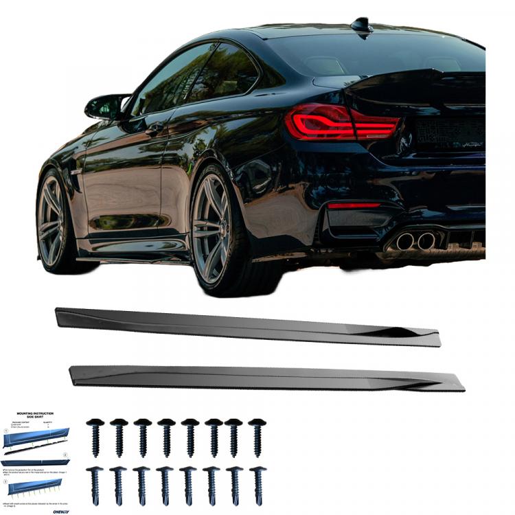 Preview: Upgrade Sport Design Seitenschweller Set passend für BMW 4er F82 14-21 Hochglanz schwarz
