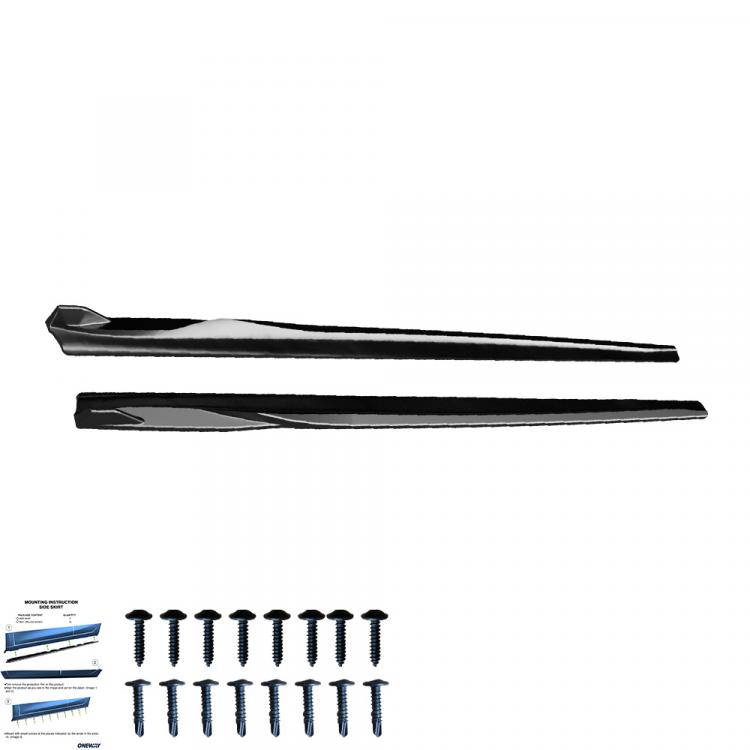 Preview: Upgrade Sport Design Seitenschweller Set passend für BMW 3er F80 Limousine 14-18 Hochglanz schwarz