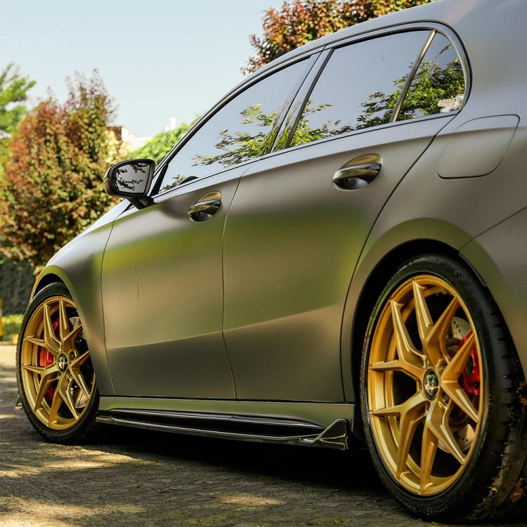 Upgrade Sport Design Seitenschweller Set passend für Mercedes Benz A-Klasse W177 Facelift 19+ Hochglanz schwarz