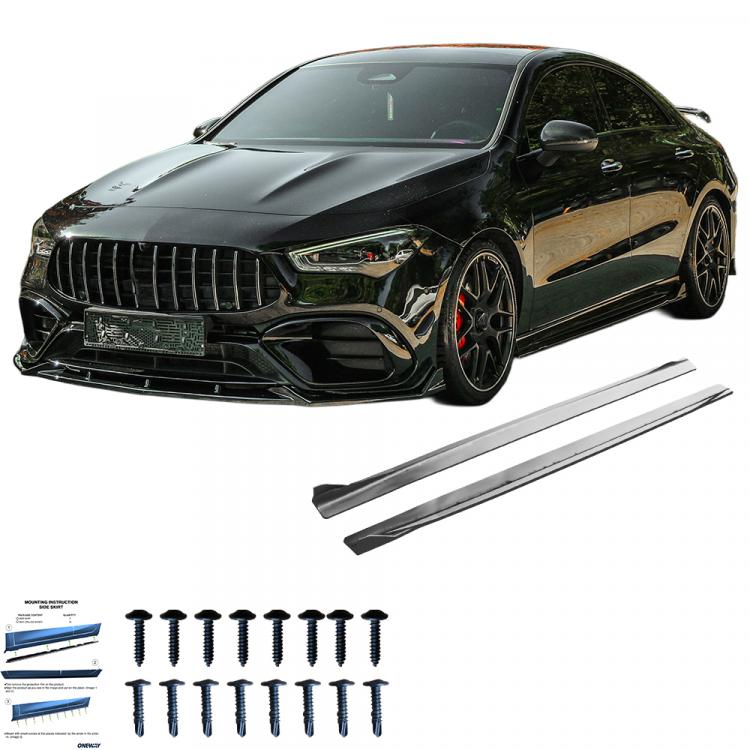 Upgrade Sport Design Seitenschweller Set passend für Mercedes Benz CLA C118 19-23 Hochglanz schwarz