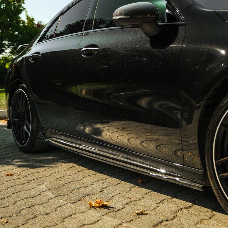 Preview: Upgrade Sport Design Seitenschweller Set passend für Mercedes Benz CLA C118 19-23 Hochglanz schwarz