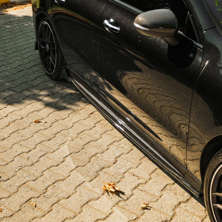 Upgrade Sport Design Seitenschweller Set passend für Mercedes Benz CLA C118 19-23 Hochglanz schwarz