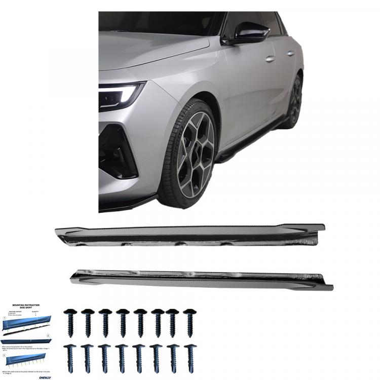 Upgrade Design Seitenschweller Set passend für Opel Astra L 20+ Hochglanz schwarz