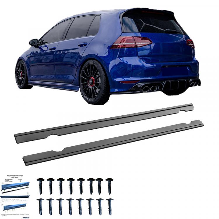 Preview: Upgrade Sport Design Seitenschweller Set passend für VW Golf 7 Vor-Facelift 13-16 Hochglanz schwarz