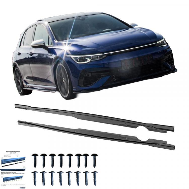 Upgrade Sport Design Seitenschweller Set passend für VW Golf 8 20+ Hochglanz schwarz