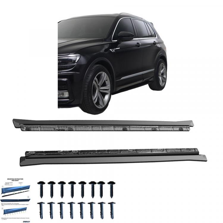 Upgrade Sport Design Seitenschweller Set passend für VW Tiguan MK2 15-20 Hochglanz schwarz