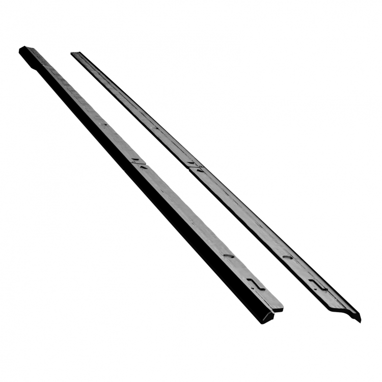 Upgrade Design Seitenschweller Set passend für VW T7 24+ / Ford Transit Custom MK2 23+ Hochglanz schwarz