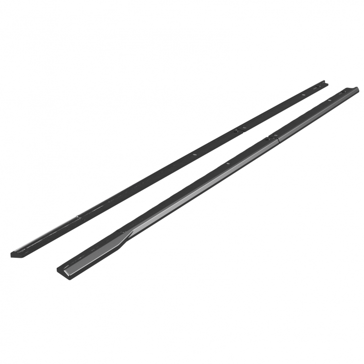 Upgrade Design Seitenschweller Set passend für VW T7 24+ / Ford Transit Custom MK2 23+ Hochglanz schwarz