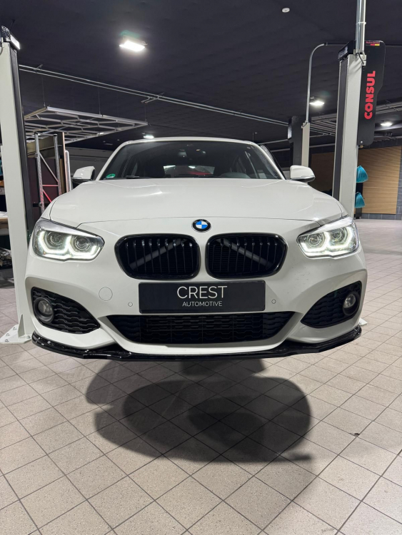 VOLL LED Tagfahrlicht Angel Eyes Scheinwerfer für BMW 1er F20/F21 LCI (Facelift) 15-19 schwarz