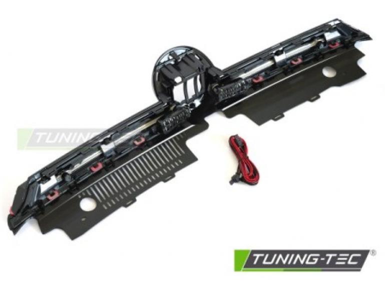 LED Upgrade Design Kühlergrill passend für VW Golf 8 19-24 Hochglanz schwarz / rot