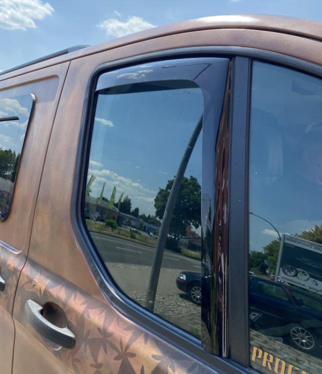 ClimAir Windabweiser / Regenabweiser schwarz passend für Fort Transit Custom 13+ mit ABE