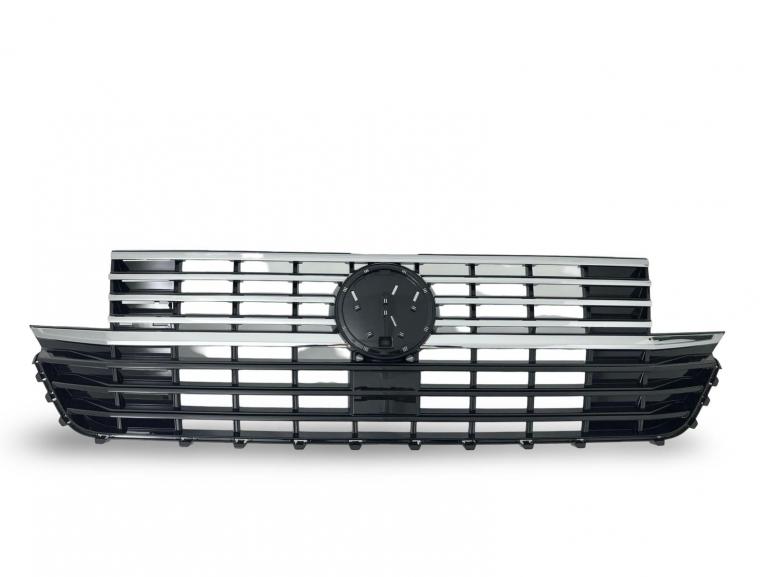 Upgrade Design Kühlergrill für Volkswagen T6.1 ab 2019 Hochglanz schwarz / chrom