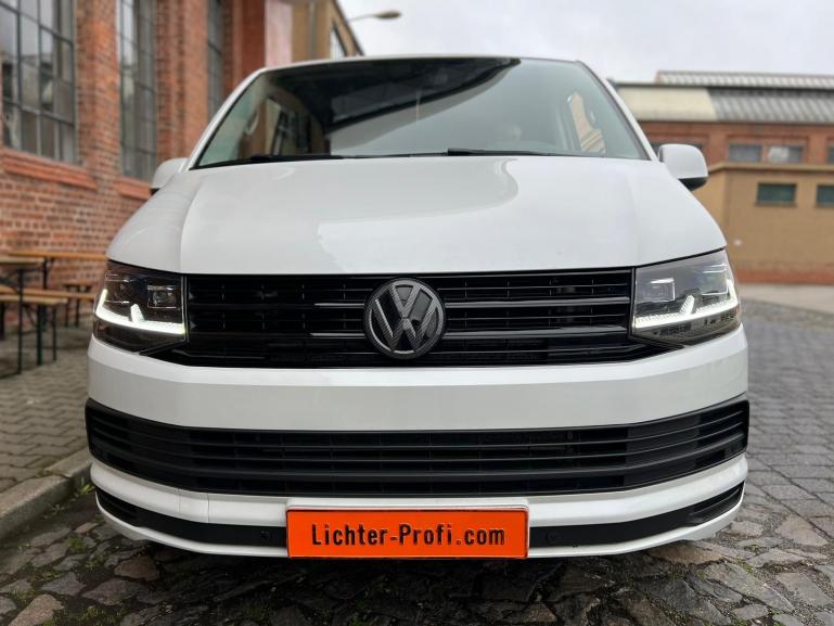 Voll LED Tagfahrlicht Scheinwerfer passend für VW T6 15-19 schwarz mit dynamischen LED Blinker