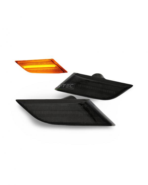 Sparpaket - Voll LED "Specialized" Tagfahrlicht Scheinwerfer schwarz mit LED Blinker + Voll LED Lightbar Rückleuchten mit animierter Startsequenz und dynamischem Blinker + LED Seitenblinker  für VW T6.1 2019+