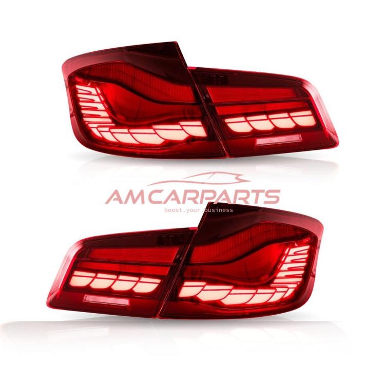 Voll LED Upgrade Design Rückleuchten für BMW 5er F10 Lim. 10-16 rot in OLED Technik mit dynamischem Blinker