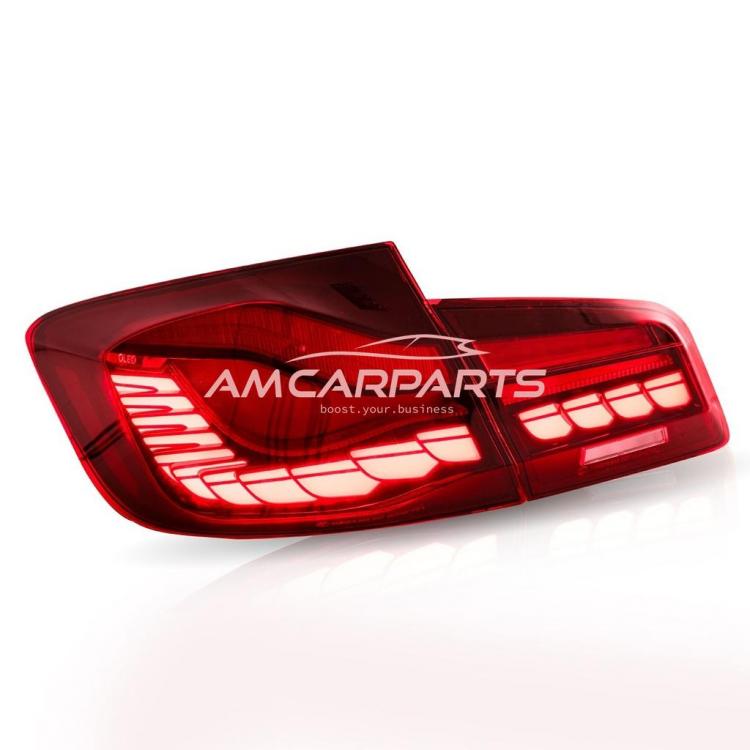 Voll LED Upgrade Design Rückleuchten passend für BMW 5er F10 Lim. 10-16 rot in OLED Technik mit dynamischem Blinker