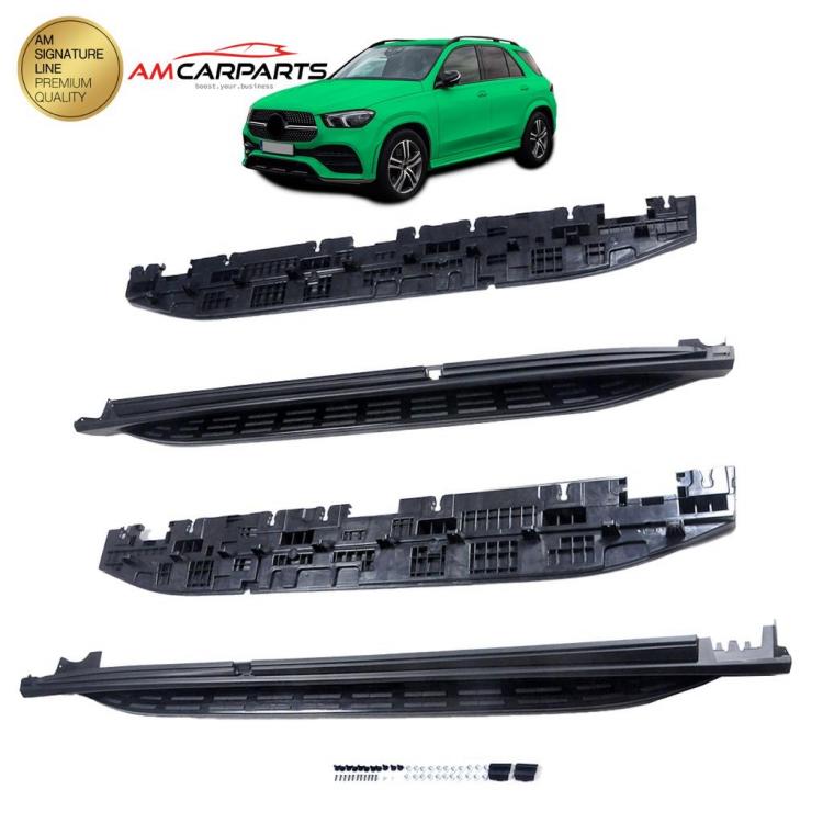 Upgrade Design Trittbretter / Einstiegsleisten passend für Mercedes Benz GLE (V167) 18+ inkl. Montagematerial Hochglanz schwarz