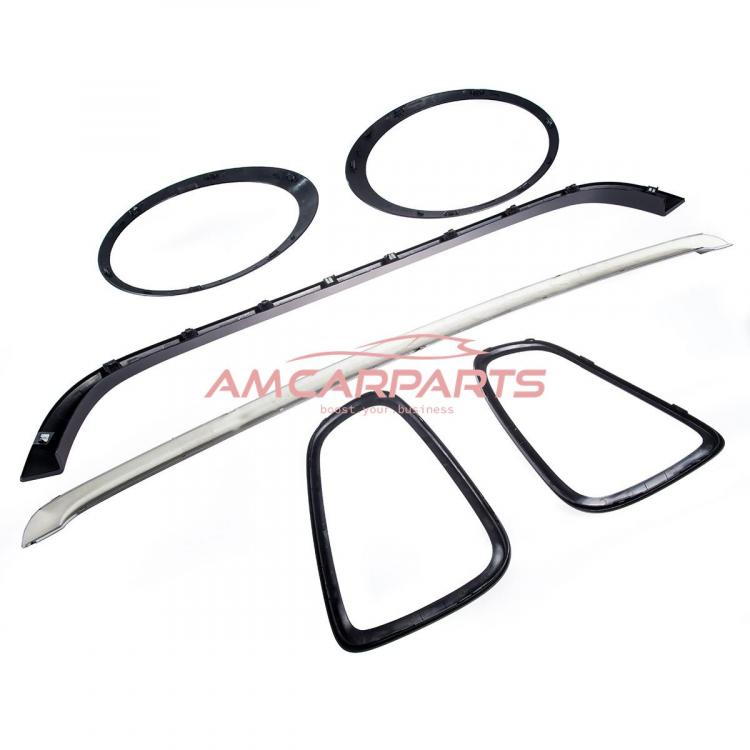 "Blackshine" Upgrade Rahmen/Blenden Set passend für Kühlergrill / Scheinwerfer / Rückleuchten passend für Mini Cooper R56 06-13 Hochglanz schwarz