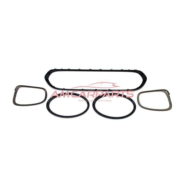 "Blackshine" Upgrade Rahmen/Blenden Set passend für Kühlergrill / Scheinwerfer / Rückleuchten passend für Mini Cooper F55/F56/F57 Vor-Facelift 13-20 Hochglanz schwarz