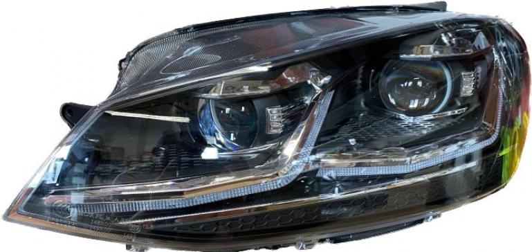 VOLL LED Tagfahrlicht Scheinwerfer für VW Golf 7 (VII) 12-17 schwarz mit dynamischem LED Blinker