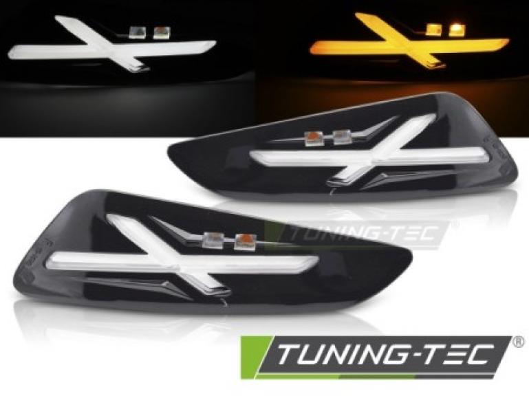 LED Upgrade Design Frontblinker Set passend für Vespa Sprint / Primavera 125 / 150 18-26 schwarz/rauch