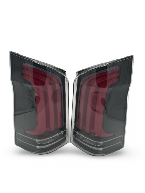 Preview: Sparpaket - VOLL LED Tagfahrlicht Scheinwerfer passend für Mercedes Benz V-Klasse / Vito W447 14-23 schwarz mit LED Blinker + LED Upgrade Design Rückleuchten passend für Mercedes Benz Vito W447 14-23 schwarz/klar dynamisch