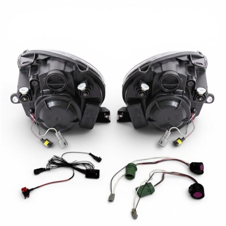 VOLL LED Upgrade Design Scheinwerfer Set passend für Fiat 500 07-24 schwarz (für werks. Halogen)