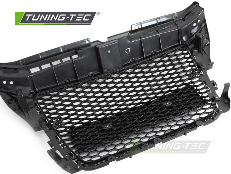 Upgrade Sportgrill / Kühlergrill für Audi A3 8P Facelift 08-12 Hochglanz Schwarz / Chrom