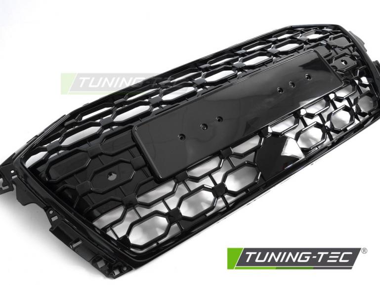 Preview: Upgrade Design Sportgrill / Kühlergrill für Audi A3 8Y 19-14 Hochglanz Schwarz