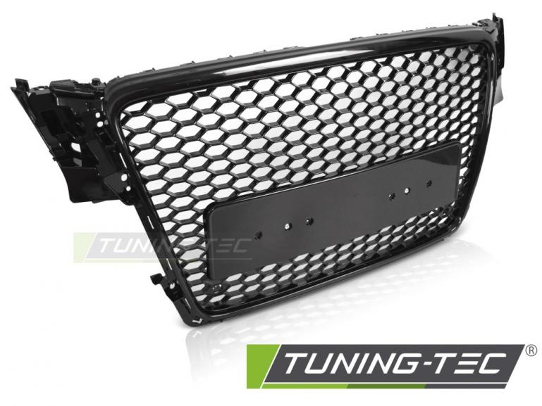 Upgrade Design Sportgrill / Kühlergrill für Audi A4 B8 08-11 Hochglanz Schwarz