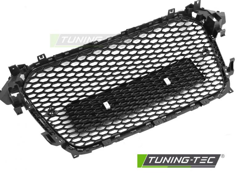 Upgrade Design Sportgrill / Kühlergrill für Audi A4 B8 Facelift 12-15 Hochglanz Schwarz