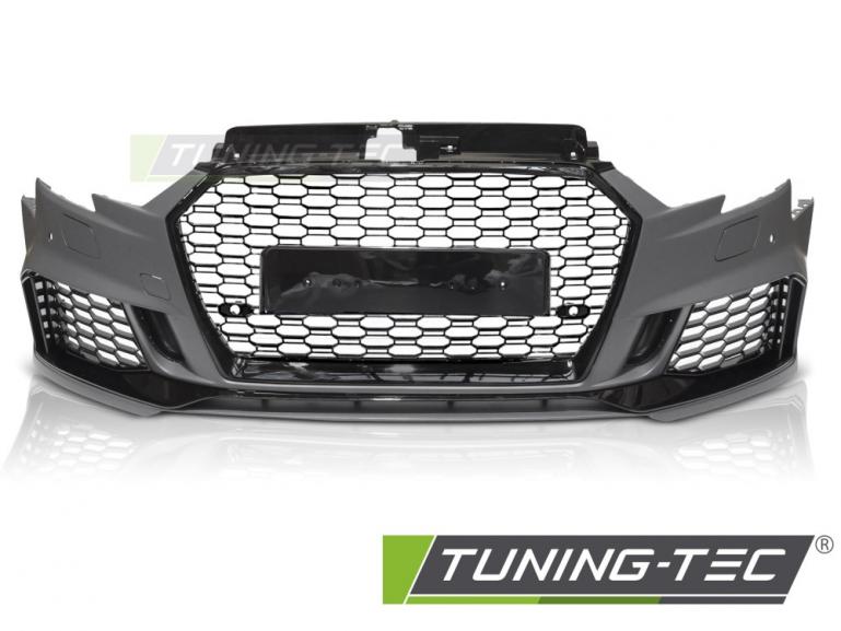 Upgrade Design Frontstoßstange für Audi A3 8V Facelift 17-20 inkl. Zubehör in Hochglanz schwarz mit PDC