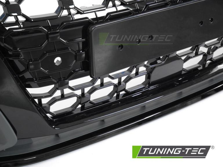 Upgrade Design Frontstoßstange für Audi A3 8Y 19-24 inkl. Zubehör in Hochglanz schwarz mit PDC