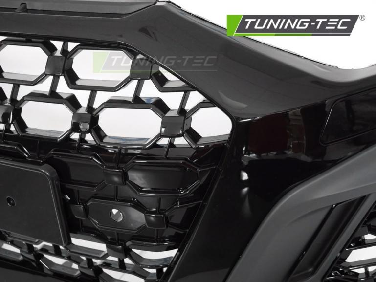 Upgrade Design Frontstoßstange für Audi A3 8Y 19-24 inkl. Zubehör in Hochglanz schwarz mit PDC