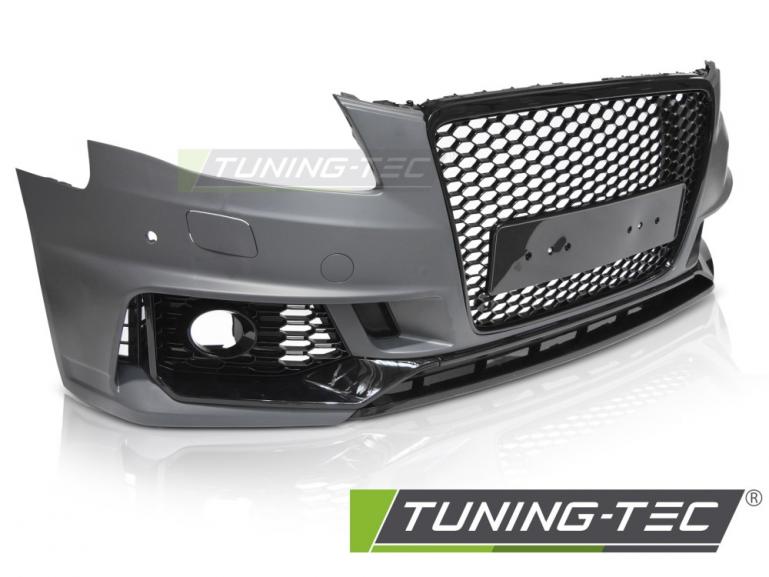 Upgrade "Plus" Design Frontstoßstange für Audi A4 B8 (8K) 08-11 inkl. Zubehör in Hochglanz schwarz
