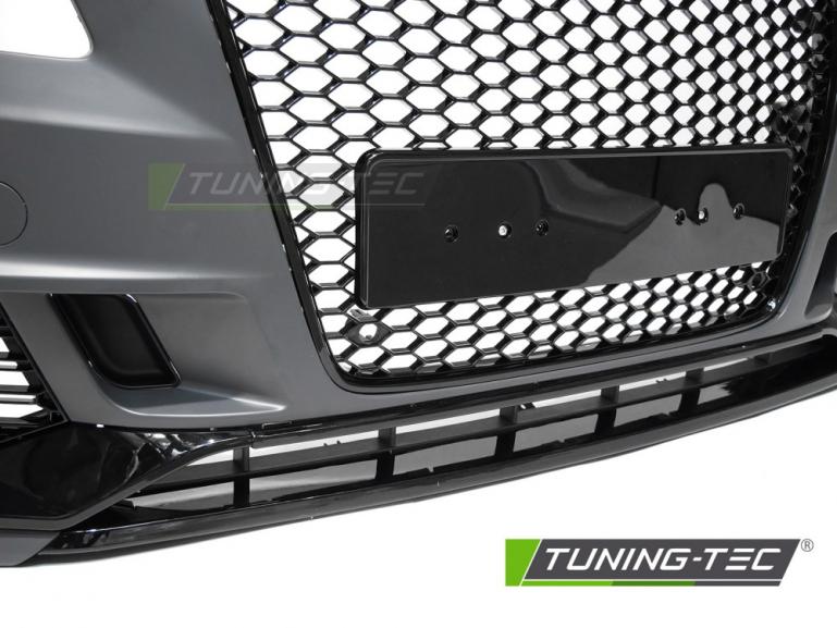 Upgrade "Plus" Design Frontstoßstange für Audi A4 B8 (8K) 08-11 inkl. Zubehör in Hochglanz schwarz