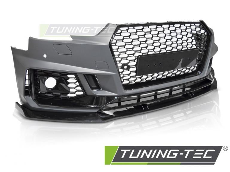 Upgrade "Plus" Design Frontstoßstange für Audi A4 B9 (8W) 15-19 inkl. Zubehör in Hochglanz schwarz