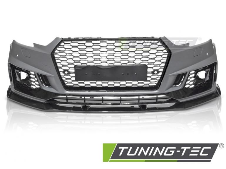 Upgrade "Plus" Design Frontstoßstange für Audi A4 B9 (8W) 15-19 inkl. Zubehör in Hochglanz schwarz