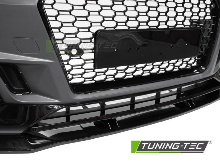Upgrade "Plus" Design Frontstoßstange für Audi A4 B9 (8W) 15-19 inkl. Zubehör in Hochglanz schwarz