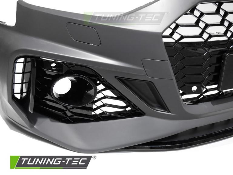 Upgrade Frontstoßstange Sport PDC für Audi A4 B9 20-24 inkl. Zubehör in Hochglanz schwarz