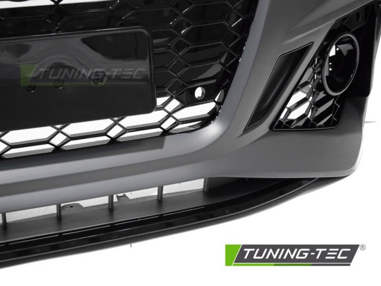 Upgrade Frontstoßstange Sport PDC für Audi A4 B9 20-24 inkl. Zubehör in Hochglanz schwarz