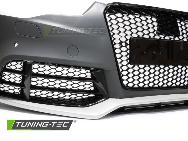 Upgrade Frontstoßstange Sport PDC für Audi A5 8T 11-16 inkl. Zubehör in Hochglanz schwarz