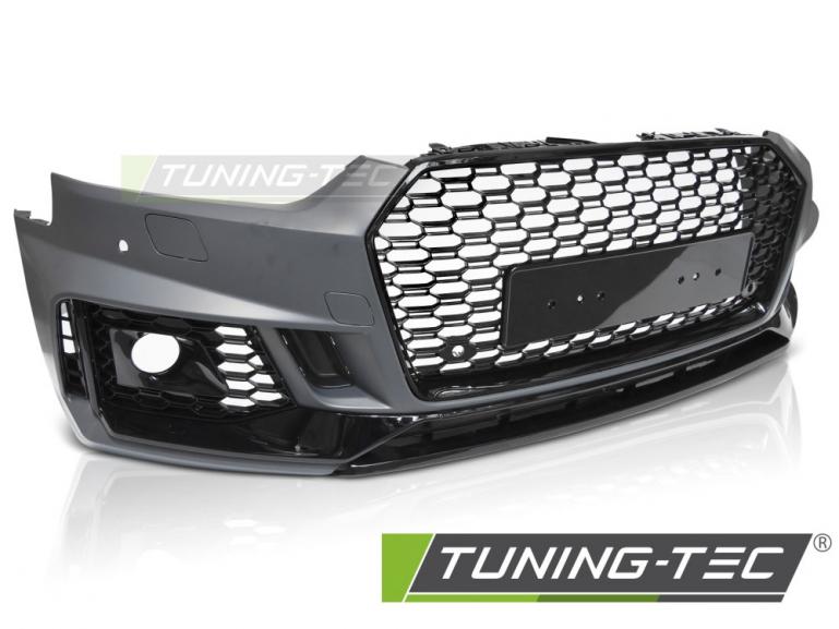 Upgrade Frontstoßstange Sport PDC für Audi A5 F5 16-18 inkl. Zubehör in Hochglanz schwarz