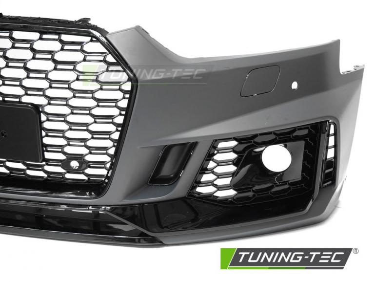 Upgrade Frontstoßstange Sport PDC für Audi A5 F5 16-18 inkl. Zubehör in Hochglanz schwarz