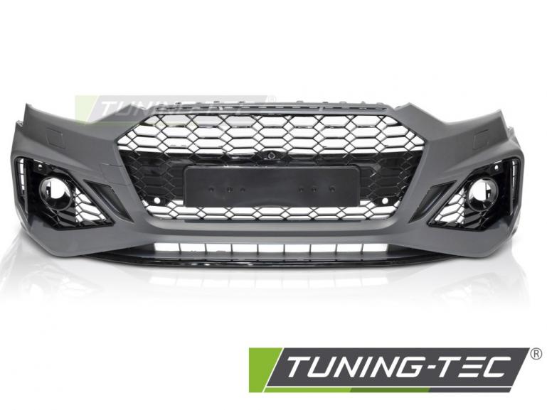 Upgrade Frontstoßstange Sport für Audi A5 F5 19-23 inkl. Zubehör in Hochglanz schwarz