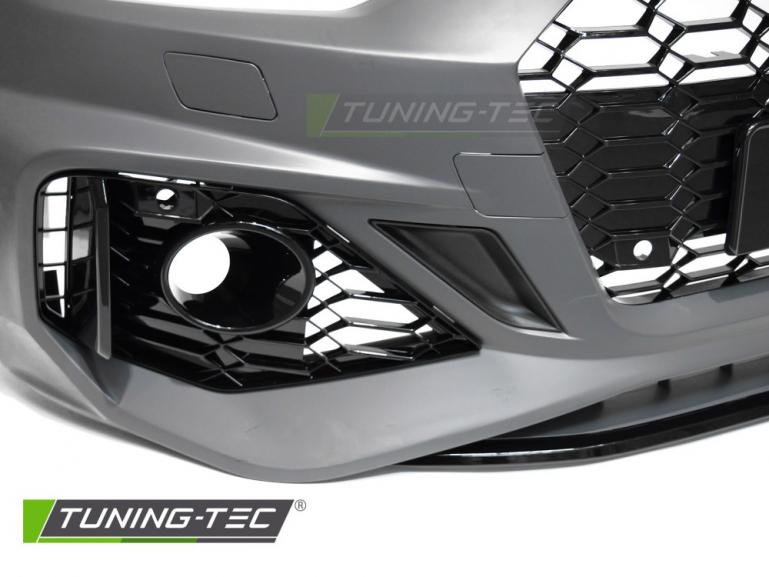 Upgrade Frontstoßstange Sport für Audi A5 F5 19-23 inkl. Zubehör in Hochglanz schwarz