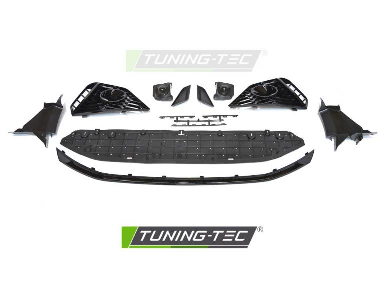 Upgrade Frontstoßstange Sport für Audi A5 F5 19-23 inkl. Zubehör in Hochglanz schwarz